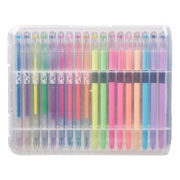 Christian Art Gifts Veritas Gel Pen Set 36 Pack Assorted Color Variety 9 Metallic 9 Water Chalk 9 Glitter 9 Neon Nontox