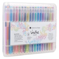 Christian Art Gifts Veritas Gel Pen Set 36 Pack Assorted Color Variety 9 Metallic 9 Water Chalk 9 Glitter 9 Neon Nontox