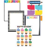 Creative Teaching Press Wall Chart Bold Bright Classroom Essentials 5Chart Pack 2255 Multi