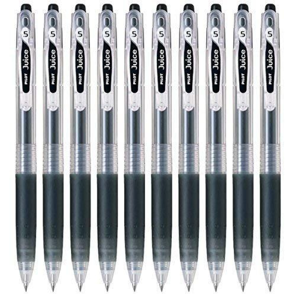 Pilot Juice 05 Retractable Gel Ink Pen Lju10Ef Extra Fine Point 05Mm Black Ink Set Of 10