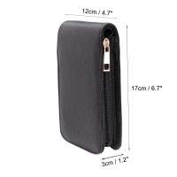 Fountain Roller Ball Pen Case Holder Pu Leather Bag For 12 Pens Color Black