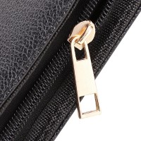 Fountain Roller Ball Pen Case Holder Pu Leather Bag For 12 Pens Color Black