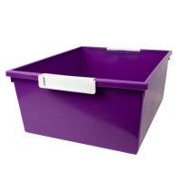 Romanoff Tattle Tray With Label Holder 12 Qt Purple