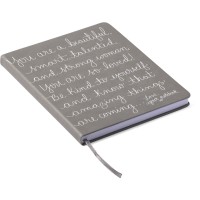 World Traveler Eccolo Dayna Lee Collection Grey Love Your Notebook 8X10 Inspiring Hardcover Journalnotebook 256 Acidfree