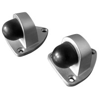 Shepherd Hardware 3406E Heavy Duty Floor Mount Door Stop 2Pack 2 Inch Satin Nickel