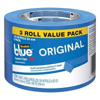 Scotchblue Original Painteras Tape Multiuse 094Inch By 60Yards Value Pack 3 Rolls