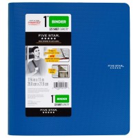 Five Star 1 Inch 3 Ring Binder Plastic Blue 38900