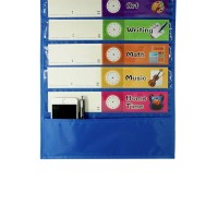 Daily Schedule Pocket Chart Class Schedule With 26 Cards 131 Pockets 13 Colored 13 Blank Doublesided Reusable Cards Easy