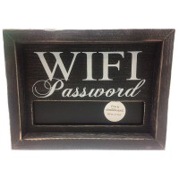 Adams Company 19096 Wood Framed Sign With Chalkboard Wifi Password 8 Inches X 6 Inches X 15 Inches