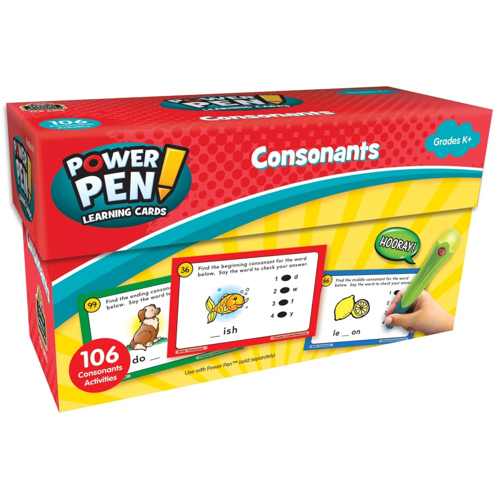 Teacher Created Resources Tcr6103 Power Pen Learning Cards Consonants Grade K