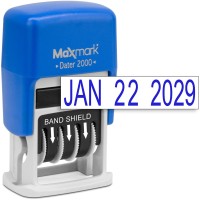 Maxmark 2000 Dater Self Inking Date Stamp Blue