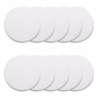 Wideskall White Round Door Knob Wall Shield Self Adhesive Protector 3 Inch Standard Size 1000 Count