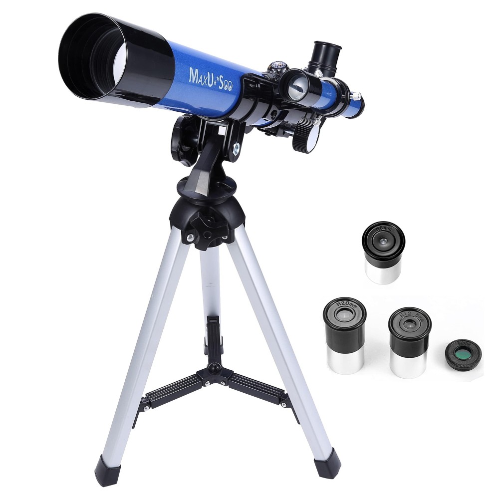 Maxusee Kids Telescope 400X40Mm With Tripod Finder Scope Portable Telescope For Kids Beginners Travel Telescope With 3 Mag