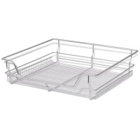 vidaXL Wire Basket 2 Pcs Pull Out Cabinet Organizer Pull Out Spice Racks Sliding Wire Baskets for Cupboard Fit for 157 Wid