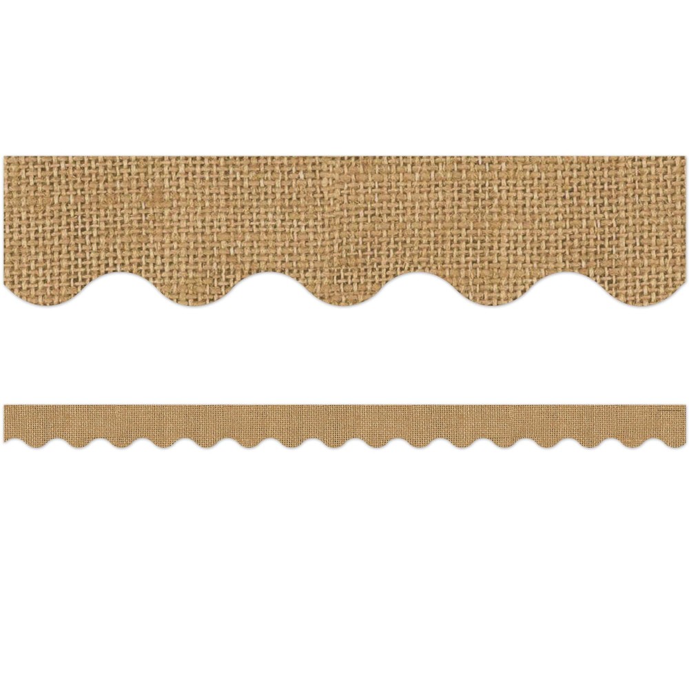 Teacher Created Resources 3552 Burlap Scalloped Border Trim