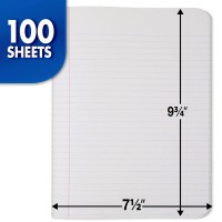 Mead Composition Notebooks 3 Pack College Ruled Paper 934 X 712 100 Sheets Per Comp Book Black Marble 38111