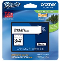 Genuine Brother 34 18Mm Black On White Tze Ptouch Tape For Brother Pte300 Pte300 Label Maker With Free Tze Tape Guide In