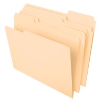 Pendaflex File Folders Letter Size 812 X 11 Classic Manila 13Cut Tabs In Left Right Center Positions 100 Per Box