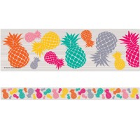 Teacher Created Resources 2157 Tropical Punch Pineapples Straight Border Trim