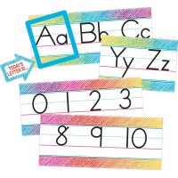 Teacher Created Resources Colorful Scribble Alphabet Line Bulletin Board