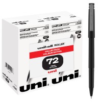 Uniball Roller Pens 72 Count Black Rollerballs Pens 05Mm Micro Tip Size Smooth Writing Japanese Pens School Supplies