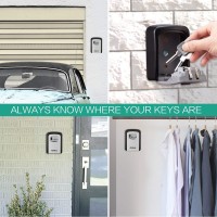 Oria Key Storage Lock Box Key Lock Box For Outside 4 Digit Combination Lock Box For House Keys Wall Mounted Lock Box Key Hide