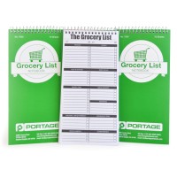 Portage Grocery List Notepad Spiral Top Shopping List Pad With Lined Paper Checklist For Shopping 4 X 8 Inches 140 Pages