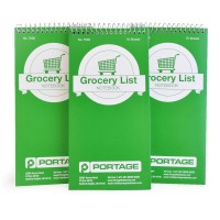 Portage Grocery List Notepad Spiral Top Shopping List Pad With Lined Paper Checklist For Shopping 4 X 8 Inches 140 Pages