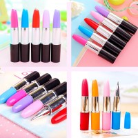 Domestar Lipstick Shape Pen 24 Pcs Creative Ballpoint Writing Pens Multicolor Lipstick Cute Ball Pen Novelty Office Stationery