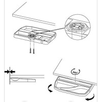 Apexdesk Screwon Under Desk 360Degree Swivel Drawer Perfect Office Storage Accessory For Your Existing Standing Desk Screw