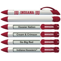 Greeting Pen Indiana University Hoosiers Rotating Message Pens 4 Pack 8032 Officially Licensed Collegiate Product