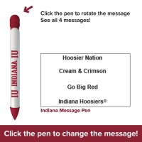 Greeting Pen Indiana University Hoosiers Rotating Message Pens 4 Pack 8032 Officially Licensed Collegiate Product