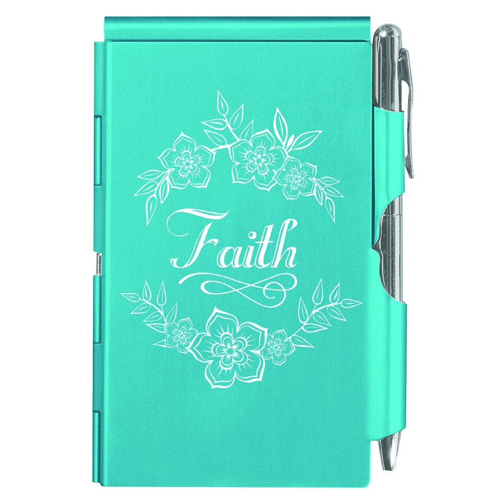 Wellspring Bright Blue Faith Notepad For Note Taking Pocket Notebook Journal With Pen Holder Small Notepad For Daily Jotting