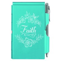 Wellspring Bright Blue Faith Notepad For Note Taking Pocket Notebook Journal With Pen Holder Small Notepad For Daily Jotting