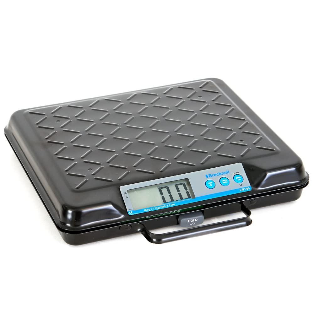 Brecknell Portable Electronic Utility Bench Scale 100Lb Capacity 12X10 Platform Black Gp100