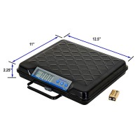 Brecknell Portable Electronic Utility Bench Scale 100Lb Capacity 12X10 Platform Black Gp100