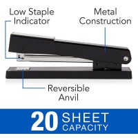 Swingline Staplers Light Duty Desktop Stapler 20 Sheet Capacity Black 2 Pack S7040501Az