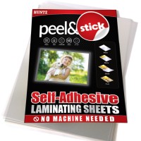 Huntz Selfadhesive Laminating Sheets Letter Size9 X 12 Inches 4 Mil Clear Pack Of 50 Htlms50P