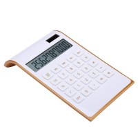 Artyea Calculator Slim Elegant Design Officehome Electronics Dual Powered Desktop Financial Calculator Solar Power 10 Digi