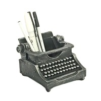 Bellaa Typewriter Pencil Holder Pen Desk Organizer Cute Industrial Antiques Retro Shabby Chic Vintage Cup Ideal Gift Writer Crea