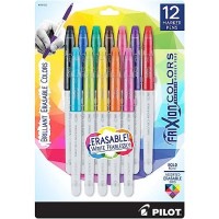 Pilot Frixion Colors Erasable Marker Pens Bold Point Pack Of 12 Assorted Colors