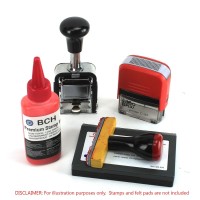 Stamp Ink Refill By Bch Premium Grade 25 Oz Red