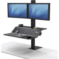 Fellowes Lotustrade VE SitStand Workstation Dual 2 Displays Supported 35 lb Load Capacity 1 Each