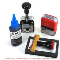 Blue And Red Combo Stamp Ink Refill By Bch Premium Grade 25 Oz 75 Ml Ink Per Bottle