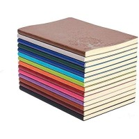 Sinoband 4 Pieces Journals For Writing A5 Paperback Colorful Notebooks Pu Leather Soft Cover Lined Paper Subject Notebooks F