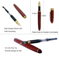 3 Pcs Wooden Pens Set With Gift Casebest Writing Fountain Fancy Ballpoint Pen And Luxury Gel Pen With Ink Refills Promotional