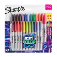 Sharpie Permanent Markers Fine Point Cosmic Color Limited Edition 24 Count