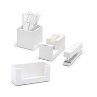 Poppin 10 Piece Set Fresh Start Desk Collection White