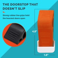 Wundermax Door Stoppers Pack Of 4 Rubber Door Wedge For Carpet Hardwood Concrete And Tile Home Improvement Accessories M