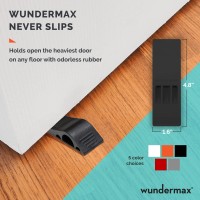 Wundermax Door Stoppers Pack Of 4 Rubber Door Wedge For Carpet Hardwood Concrete And Tile Home Improvement Accessories M